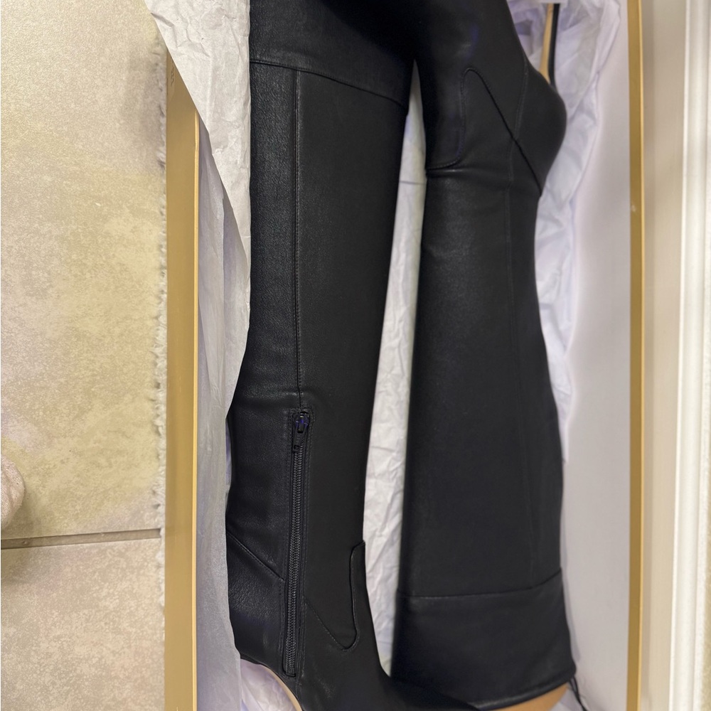 Michael Kors Black Leather Boots - Picture 4 of 8